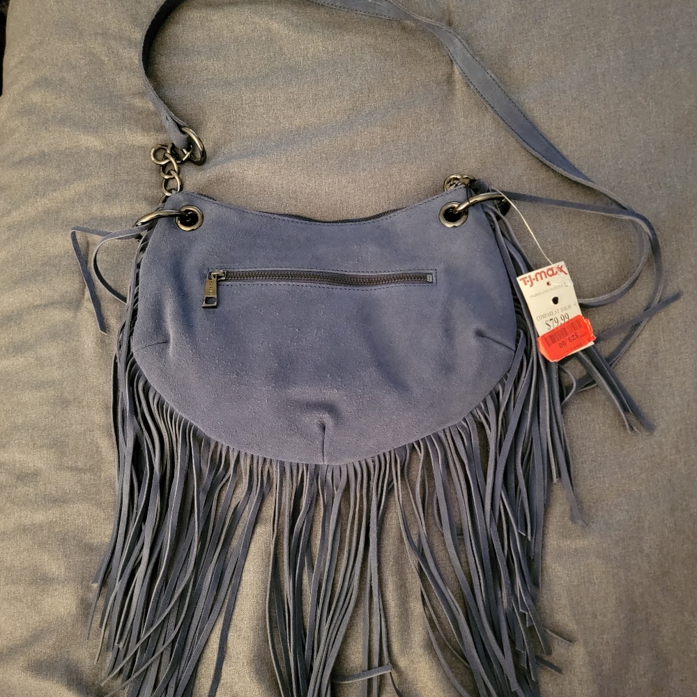 Sorial Blue Fringe Crossbody Bag